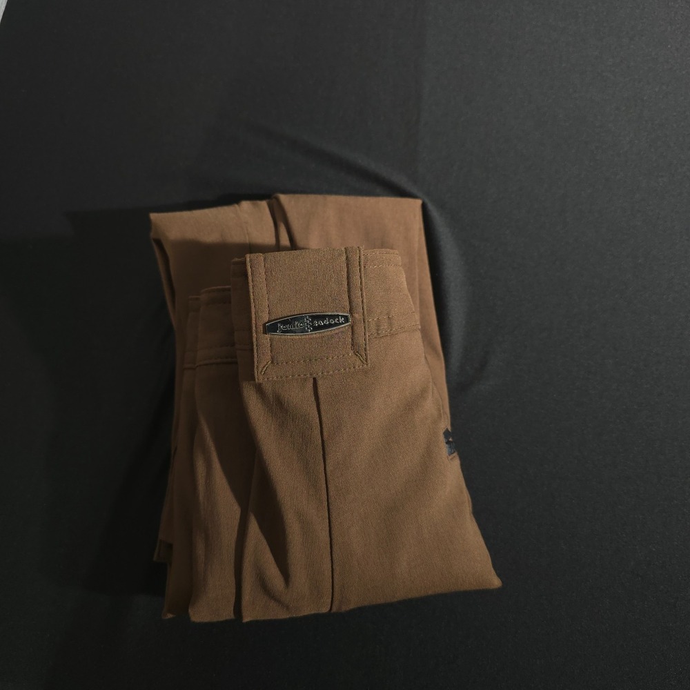 JAMIE SADOCK Cropped Capri Athletic Shorts Pants Womens Sz 8 Brown Khaki Nylon - Picture 12 of 13